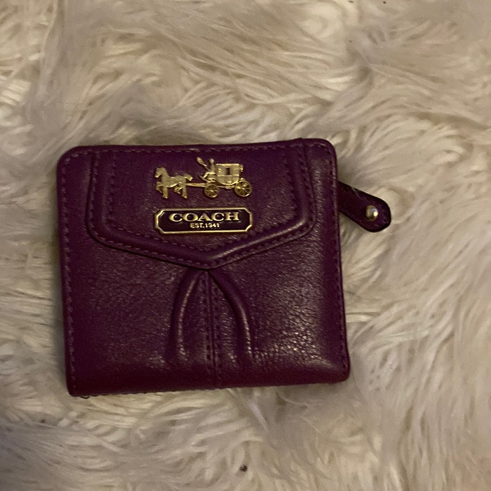 Coach wallet magenta/ purple 3 by 3 1/2